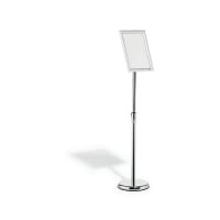 Durable Floor Infostand Aluminium Snap Frame Silver A4 479823