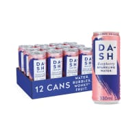 Dash Water Sparkling Water Raspberry 330ml Can (Pack of 12) DBL005