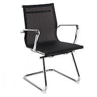 Breeze BMCA Medium Back Chrome Cantilever Mesh Arm Chair Black