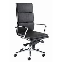 Aria C High Back Designer Leather Office Armchair Black CH1