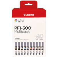 Canon PFI-300 Ink Cartridges Multipack Assorted (Pack of 10) 4192C008 - Canon PFI 300