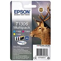 Epson Stag T1306 XL Colour Ink Cartridge Pack 3 Multipack C13T13064012 - Epson Stag