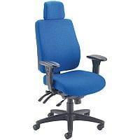 Avior Elbrus High Back 24 Hour Heavy Duty Task Operator Office Chair Blue - Weight Tolerance: 150kg