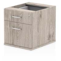 Impulse 2 Drawer Fixed Pedestal Grey Oak I003219