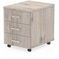 Impulse 3 Drawer Mobile Pedestal Grey Oak I003224