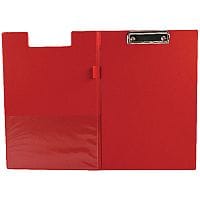 Q-Connect PVC Foldover Clipboard Foolscap/A4 Red