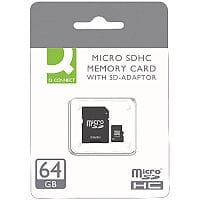 Q-Connect Micro SDHC Card 64GB Class 10 With SD Adaptor