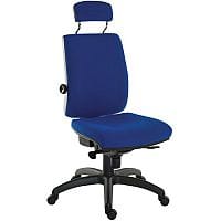 Ergo Plus 24 Posture Office Chair - Adjustable Back - Seat Slide - Adjustable Lumbar Support - Headrest - Weight Tolerance 24 Stone - Blue