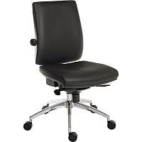 24 Hour Executive Ergonomic Task Operator Office Chair - Seat Slide - 24 Stone Weight Tolerance - Adjustable Lumbar Support - Aluminium Base