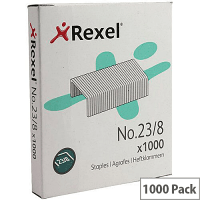 Rexel Heavy Duty Staples, No23/8mm (Pack of 1000, Ref 2101054) - Strong Staples for Thick Documents