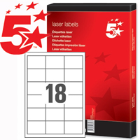 5 Star Laser Labels