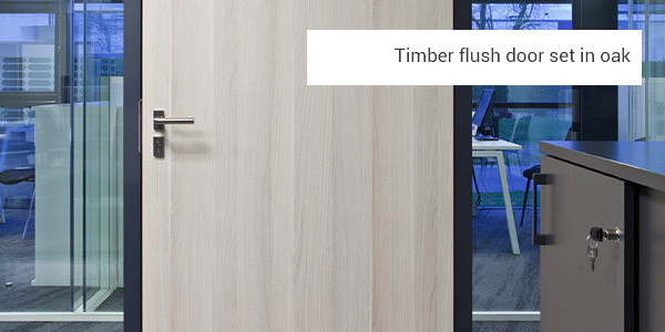 timber flush door set in oak